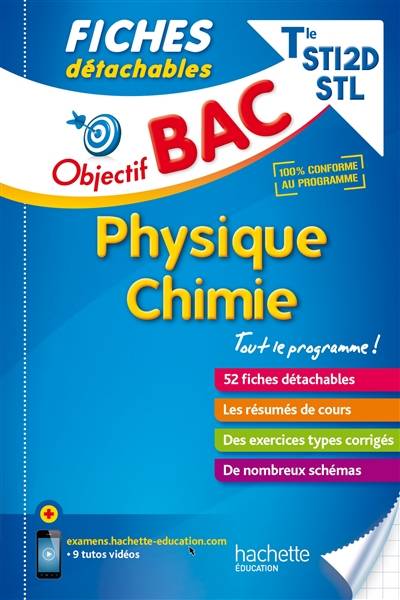 Physique chimie, terminale STI2D, STL : 52 fiches détachables | Raphael Marteletti