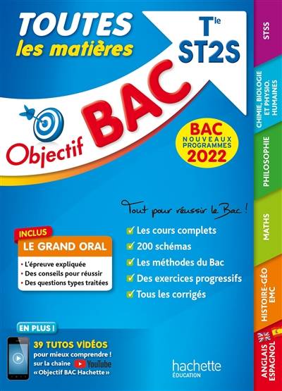 Toutes les matières terminale ST2S : bac 2022, nouveaux programmes | 