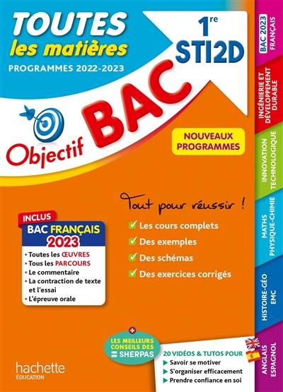 Toutes les matières 1re STI2D : programmes 2022-2023 | 