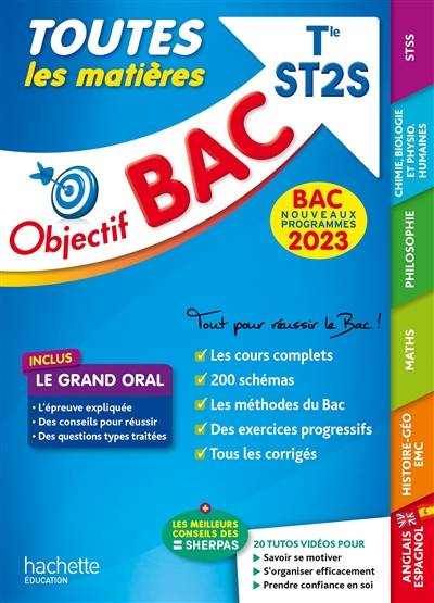 Toutes les matières terminale ST2S : bac 2023 : nouveaux programmes | 