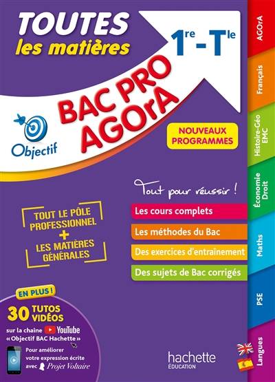 Toutes les matières bac pro Agora, 1re, terminale : nouveaux programmes | 