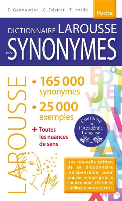 Dictionnaire des synonymes | Emile Genouvrier, Claude Désirat, Tristan Hordé, Dominique Désirat-Leblanc, Jacqueline Genouvrier-Miraillès