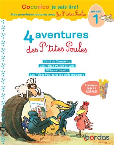 4 aventures des p'tites poules : niveau 1 | Marie-Christine Olivier, Jean-Christophe Raufflet, Christian Jolibois, Christian Heinrich