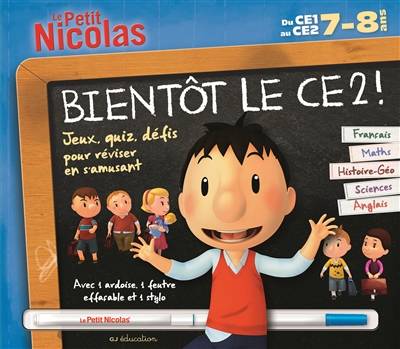 Bientôt le CE2 ! Du CE1 au CE2, 7-8 ans : français, maths, histoire géo, sciences, anglais : jeux, quiz, défis pour réviser en s'amusant | Sylvie Cote, Valerie Videau