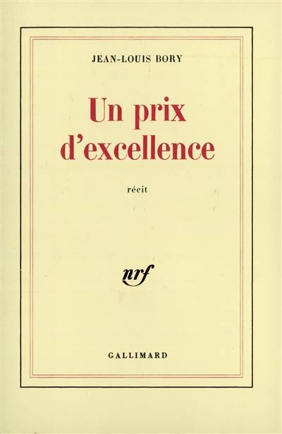 Un Prix d'excellence | Jean-Louis Bory