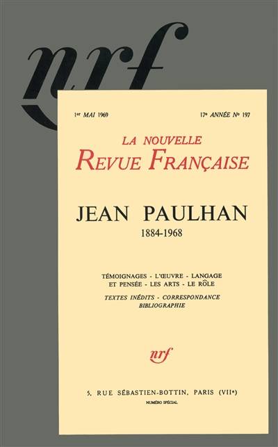 Jean Paulhan | Nouvelle revue francaise