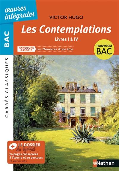 Les contemplations : 1856, livres I à IV : nouveau bac | Victor Hugo, Laure Blanc-Halévy, Sophie Pailloux-Riggi