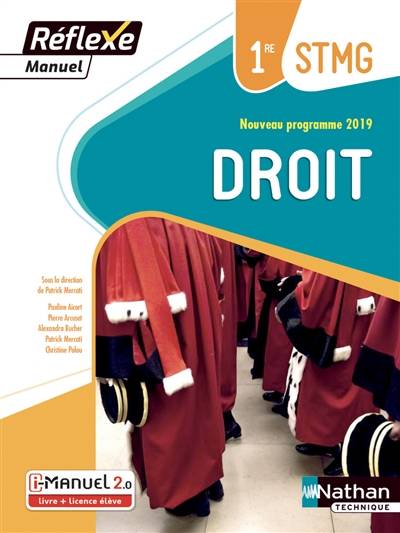 Droit, 1re STMG : i-manuel 2.0, livre + licence élève : nouveau programme 2019 | Patrick Mercati