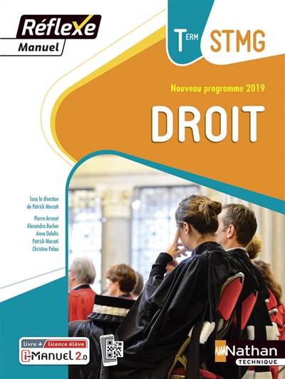 Droit terminale STMG : livre + licence élève : nouveau programme 2019 | Patrick Mercati