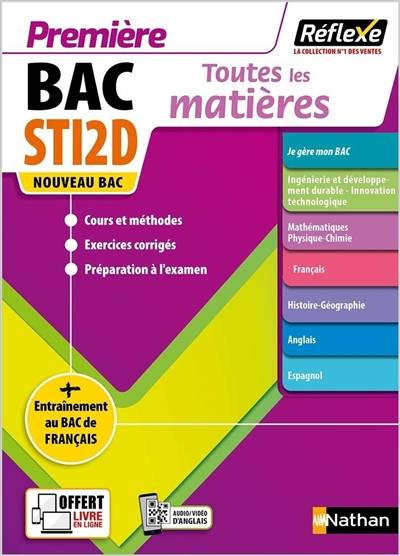 Bac STI2D première : toutes les matières : nouveau bac | 