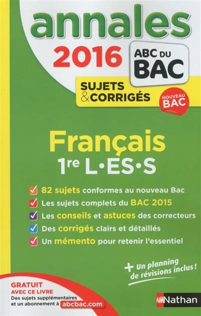 Français 1re L, ES, S : bac 2016 | Anne Cassou-Noguès, Séléna Hébert