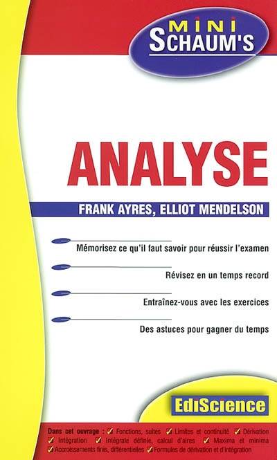 Analyse | Frank Ayres, Elliot Mendelson, Christos Grammatikas