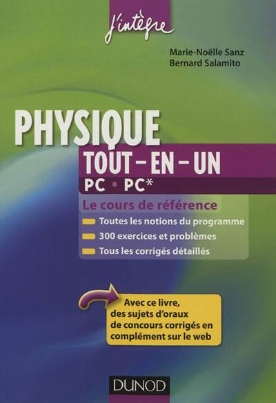 Physique tout-en-un PC, PC* : le cours de référence | Marie-Noelle Sanz, Bernard Salamito