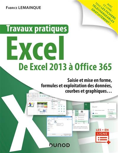 Travaux pratiques Excel : de Excel 2013 à Office 365 : saisie et mise en forme, formules et exploitation des données, courbes et graphiques... | Fabrice Lemainque