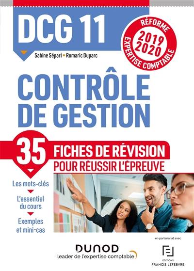 DCG 11, contrôle de gestion : 38 fiches de révision pour réussir l'épreuve : réforme expertise comptable 2019-2020 | Romaric Duparc, Sabine Separi