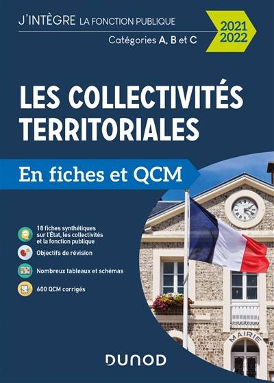 Les collectivités territoriales en fiches et QCM 2021-2022 : catégories A, B et C | Odile Meyer