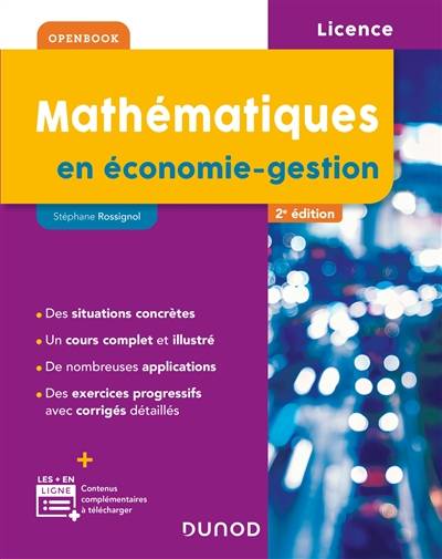 Mathématiques en économie-gestion | Stephane Rossignol, Elisabeth Rossignol