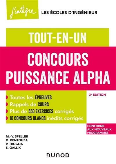 Concours Puissance Alpha : tout-en-un : conforme aux nouveaux programmes | Marie-Virginie Speller, David Bentouza, Patrick Troglia, Sophie Gallix