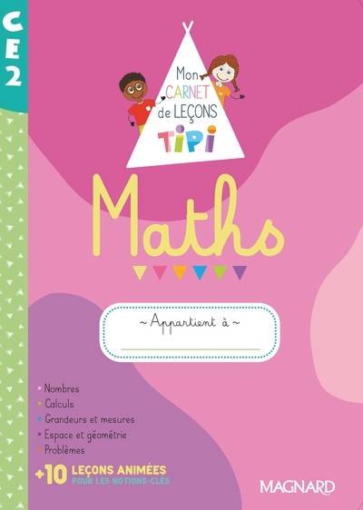 Mon carnet de leçons Tipi, maths CE2 | Stella Piazza d'Olmo