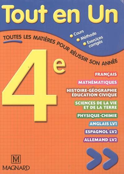 Tout en un 4e | Claudine Sharp, Jean-Dominique Picchiottino, Nadine Daboval, Peggy Nille, Marc Lizano, Kilia