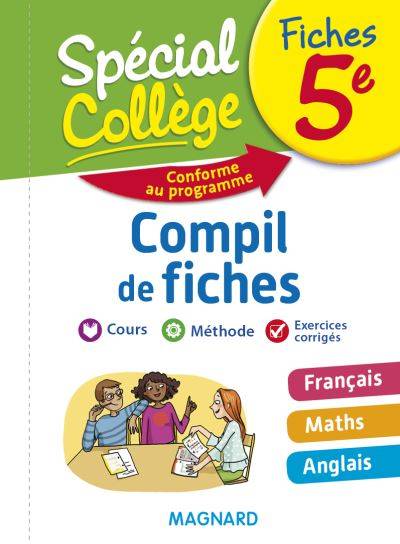 Compil de fiches 5e : français, maths, anglais : conforme au programme | Sylvie Coly, Bruno Benitah, Catherine Gravil