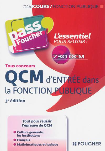 QCM d'entrée dans la fonction publique : tous concours | Francois Chevalier, Thierry Marquetty, Michel Philbert, Anne Ducastel