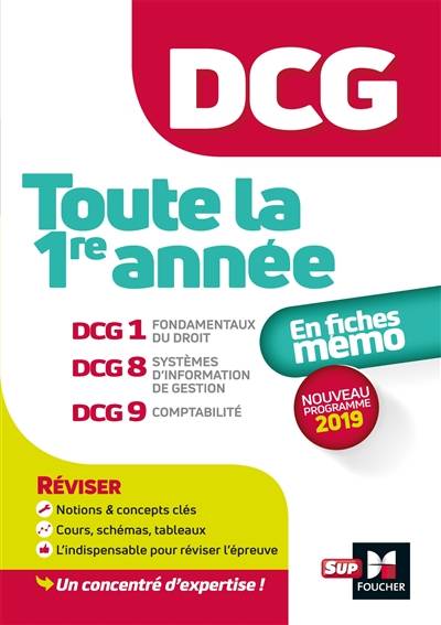 Toute la 1re année, DCG : en fiches mémo : nouveau programme 2019 | Alain Burlaud