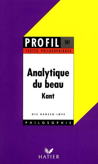 Analytique du beau, Kant | Ole Hansen-Love