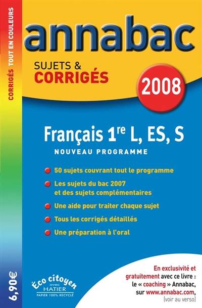 Français 1re L, ES, S : nouveau programme | Sylvie Dauvin, Jacques Dauvin