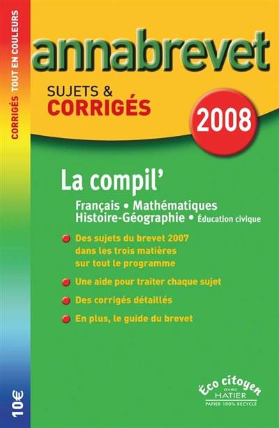 La compil' : français, mathématiques, histoire-géographie, éducation civique | Cécile de Cazanove, Antonia Gasquez, Bernard Demeillers