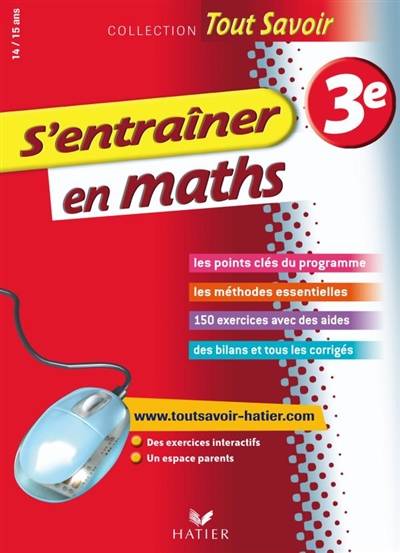 S'entraîner en maths : 3e | Bruno Benitah