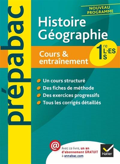 Histoire géographie 1re L, ES, S : cours & entraînement | Elisabeth Brisson, Sophie Martin