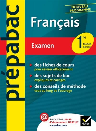 Français 1re toutes séries : examen | Sylvie Dauvin, Jacques Dauvin