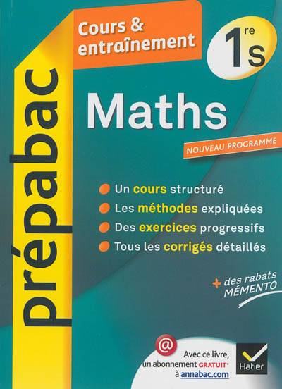 Maths 1re S : cours & entraînement : nouveau programme | Denis Girard, Annick Meyer, Jean-Dominique Picchiottino