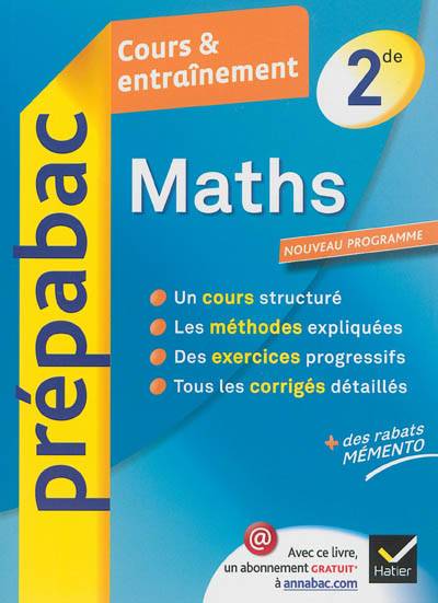 Maths 2de : cours & entraînement : nouveau programme | Jean-Dominique Picchiottino