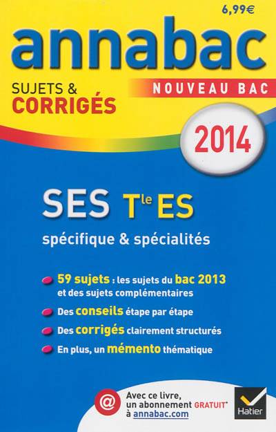 SES, terminale ES, spécifique & spécialités : nouveau bac 2014 | Marc Pelletier, Bertrand Affilé, Jean-Alain Navarre, Franck Rimbert