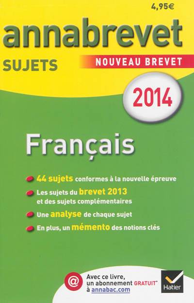 Français, séries générale et professionnelle, 2014 | Cécile de Cazanove, Antonia Gasquez