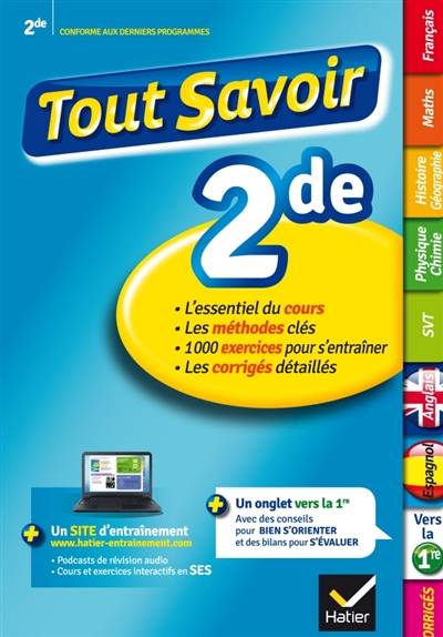 Tout savoir 2de | 