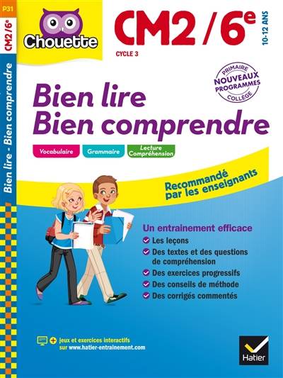 Bien lire, bien comprendre CM2-6e cycle 3, 10-12 ans | Pascale Bezu-Debs, Marie-Anne Jehl-Ring, Florence Jenner-Metz