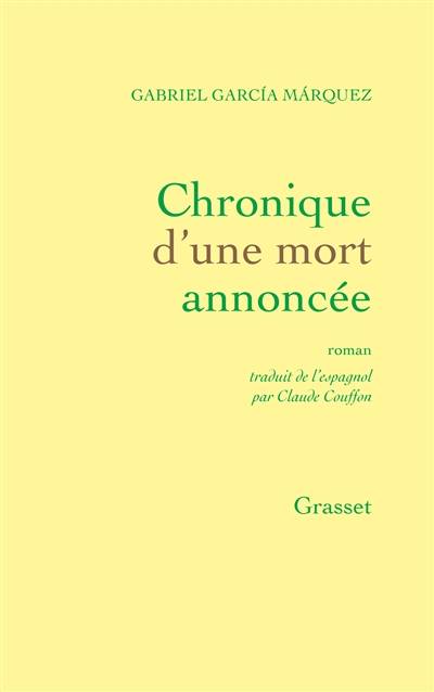 Chronique d'une mort annoncée | Gabriel Garcia Marquez, Claude Couffon