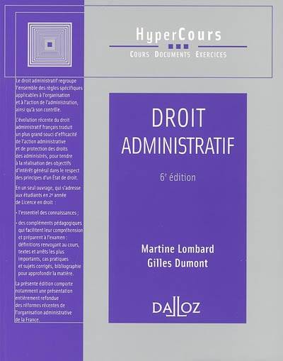 Droit administratif | Martine Lombard, Gilles Dumont