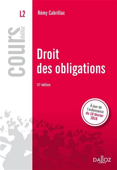 Droit des obligations | Remy Cabrillac