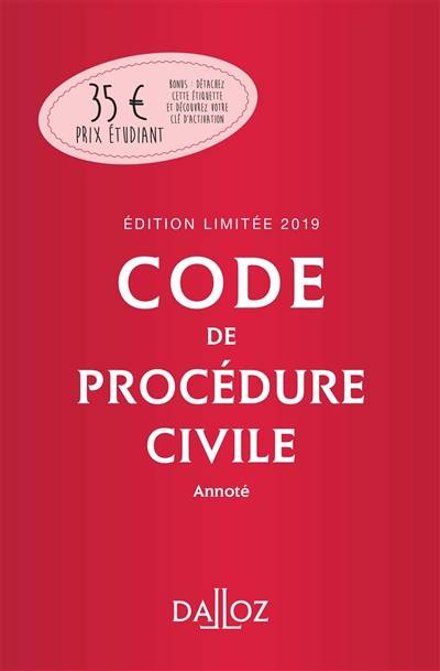 Code de procédure civile 2019, annoté | Pierre Callé, Laurent Dargent