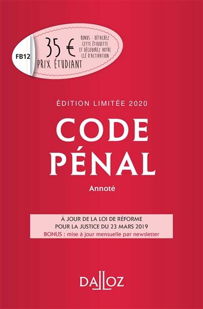 Code pénal 2020, annoté | Yves Mayaud, Carole Gayet