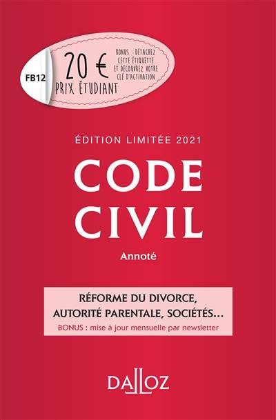 Code civil 2021, annoté | 