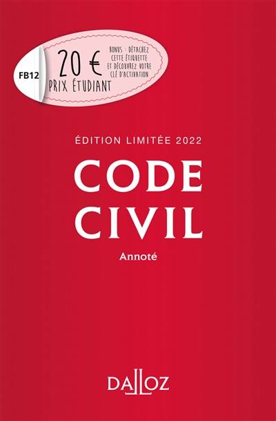 Code civil 2022, annoté | Pascale Guiomard