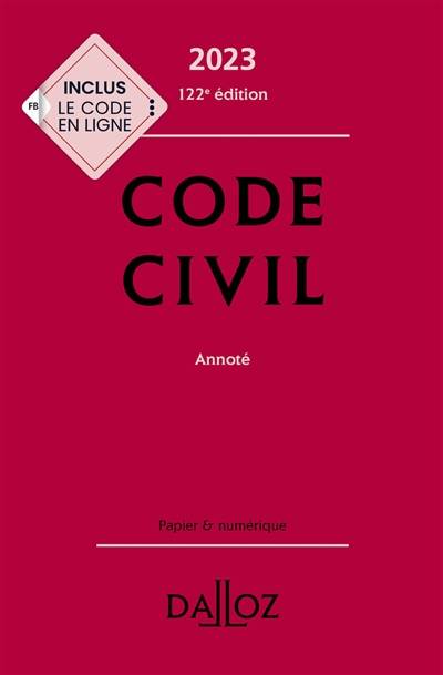 Code civil 2023, annoté | Pascale Guiomard