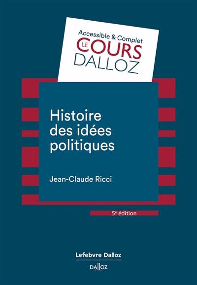 Histoire des idées politiques | Jean-Claude Ricci