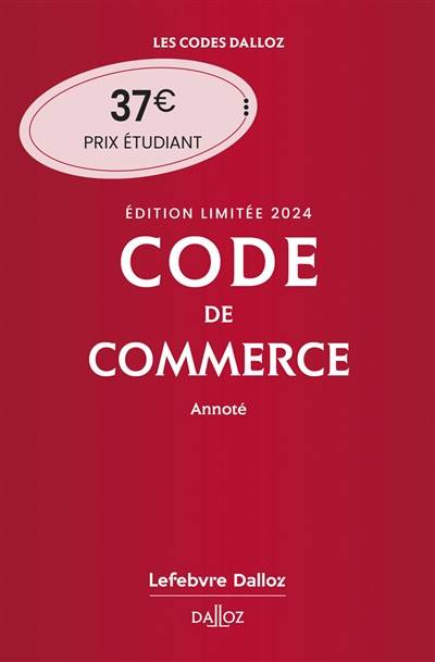 Code de commerce 2024, annoté | Nicolas Rontchevsky, Eric Chevrier, Pascal Pisoni