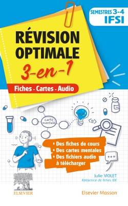 Révision optimale 3-en-1 : semestres 3-4 IFSI : fiches, cartes, audio | Julie Violet